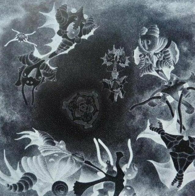 Thomas BEECHTs Tuschezeichnung mutierte: zum Bild "Nachurknall-Seinshaftigkeiten". Programmatisches Bild zur URFORM-Theorie der ars evolutoria.