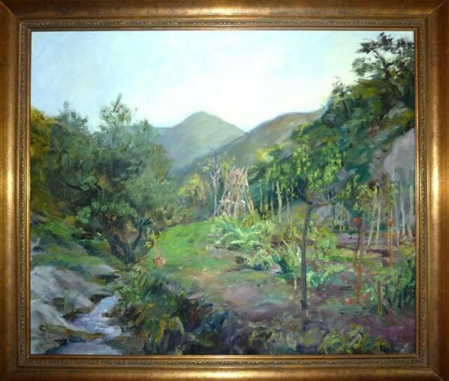 Thomas BEECHT: Ölgemälde Südfrankreich - 55x65 cm - Privatbesitz.