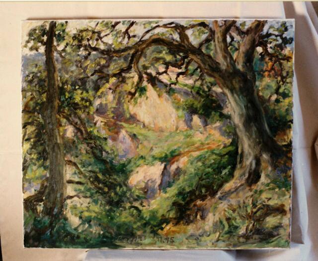 Freiluftmalerei Thomas Beecht: Südfrankreich 1993. Erster Aufenthalt - Studien mit Anklängen zu VAN GOGH und CÉZANNE.