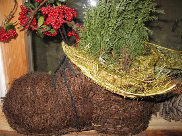 Ein Stiefel am Treppenaufgang.