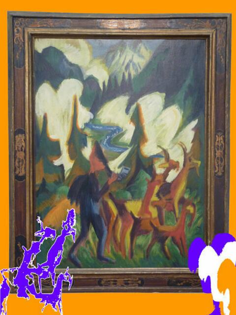 arsMEME, arsMEMISIERUUNG/memisation ... a&s-ars-Mutanten: Zu E.L.KIRCHNERs 1018er Ölgemälde "Hirte mit Ziegen am Morgen" im Davoser Museum.