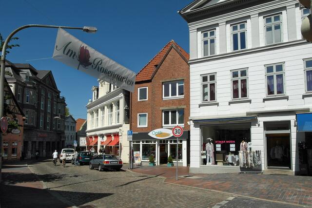 Die Eutiner Straße "Am Rosengarten" im Stadtzentrum