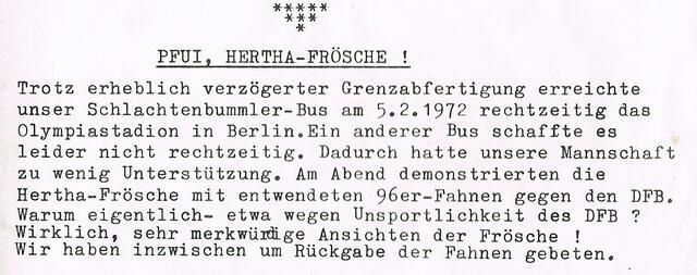 aus der Fan-Info "Rote Wölfe" Nr. 4 1972