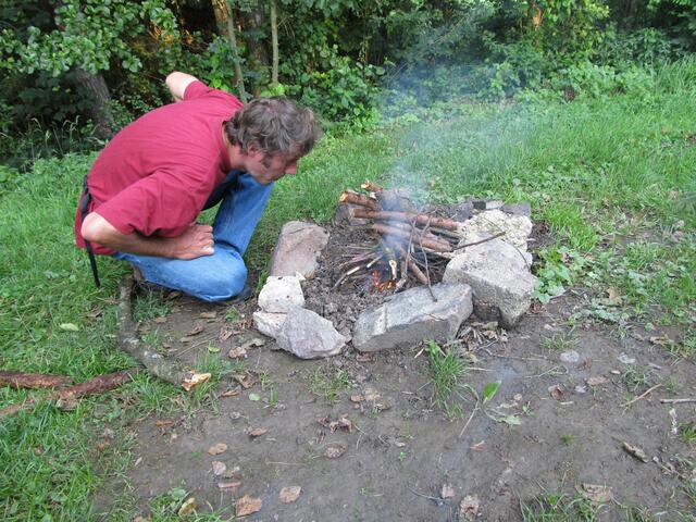 Ich habe Feuer gemacht