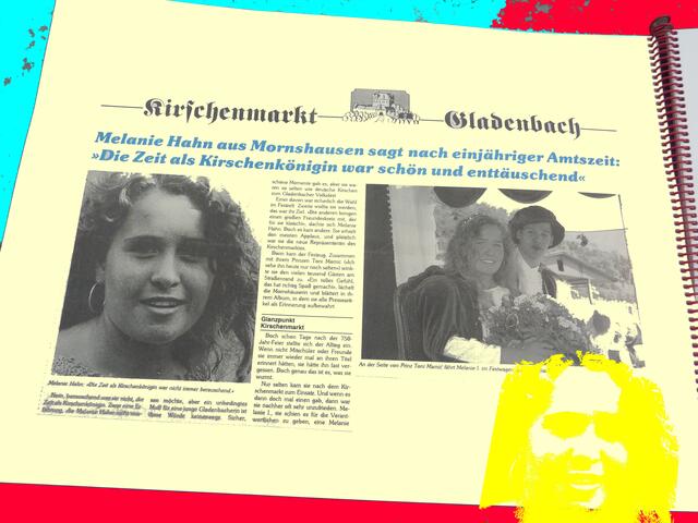 MELANIE die Erste - aus Mornshausen/S.: Kirschenkönigin im Jubiläumsjahr vor 25 Jahren. a&s-Archiv werner hahn.