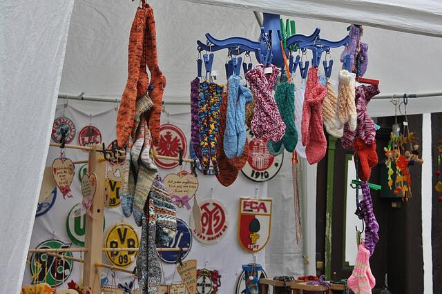 selbst gestrickte Socken