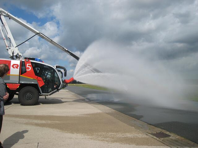 Die Airport-Feuerwehr in Aktion