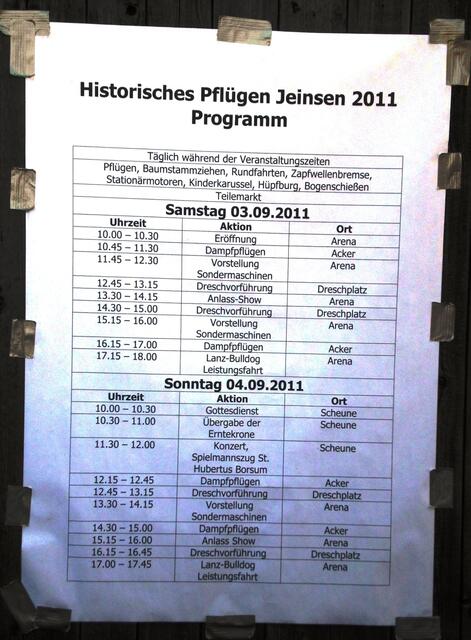 Zeittafel und Programm