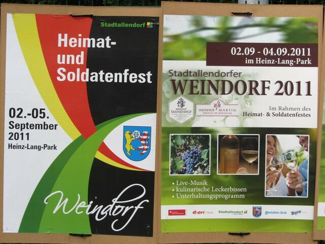 37. Heimat- und Soldatenfest in Stadtallendorf; Werbeplakate