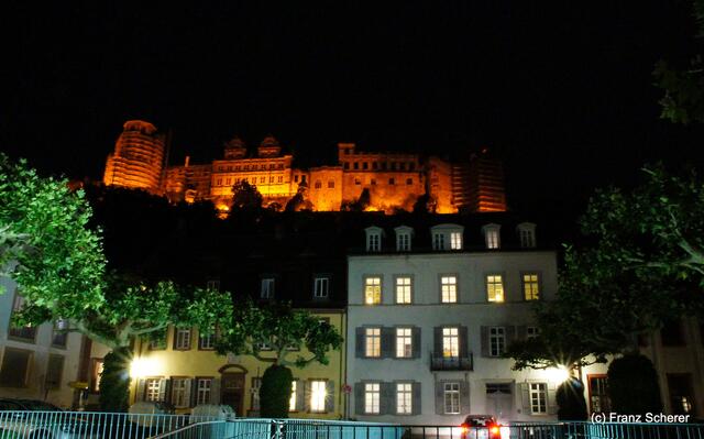 Sommerbilder 2011 (4) - Heidelberg. Blick auf die Schlossruine auf dem Heidelberger Kaiserstuhl
