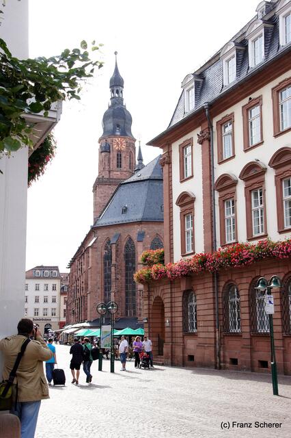 Sommerbilder 2011 (4) - Heidelberg. Blick auf die Heilig-Geist-Kirche