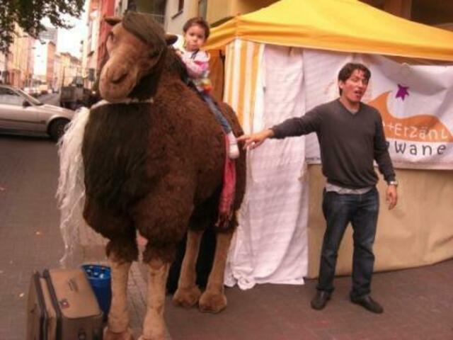 Besuch in Annes Lese- & Erzähloase beim Stadtteilfest Nordend.