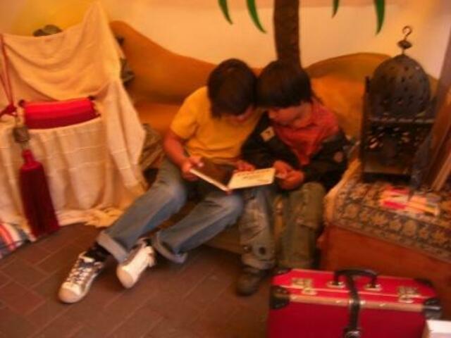 Besuch in Annes Lese- & Erzähloase beim Stadtteilfest Nordend.