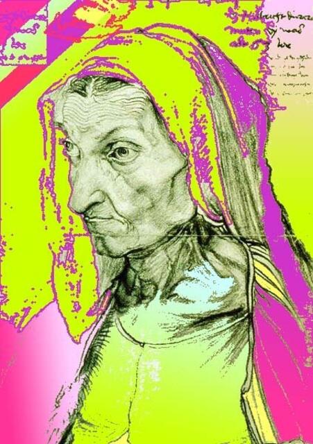 AD: Albrecht DÜRER malte und zeichnete zahraeiche Porträts von MENSCHEN und Tieren/Pflanzen. Hommage-Bild mit ADs MUTTER (1514). Kann man eigentlich noch realistischer Porträtieren ???