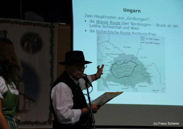 Bayerisch-ungarischer Oxentag. Matthias Feiger zeigt eine interessante Präsentation zum Oxenweg