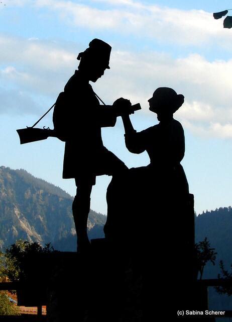 Sommerbilder 2011 - unterwegs in Deutschland. Impressionen vom Schliersee und seiner Umgebung. Der legendäre Wildschütz Jennerwein nimmt Abschied von der Liebsten