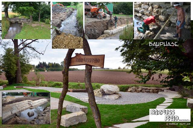 Erste Impressionen von der Bauphase des Barfußpfades in Bachhagel