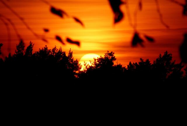 Ein anderer  Tag...ein feuriger Sonnenuntergang.