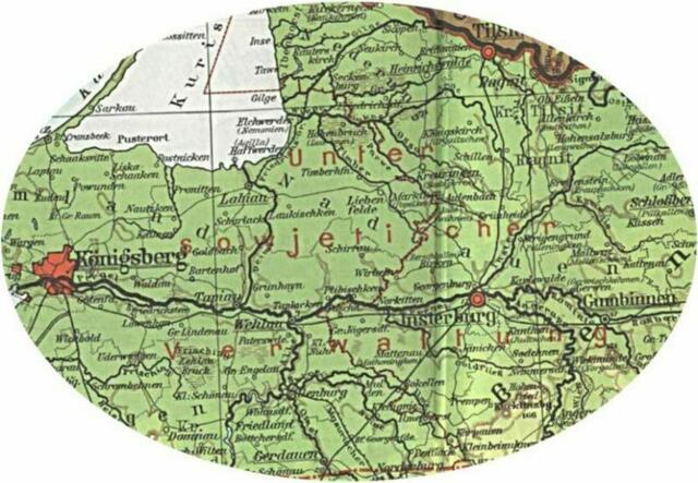 Karte Königsberg - Gumbinnen | Foto: aus Sammlung:  http://hajodiez.magix.net/?show_login=true&