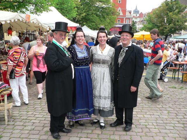 Die "Braut und Bräutigameltern" Bernhard, Rita, Marina und Peter.