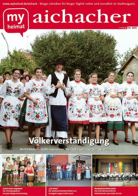 Jetzt neu: Das myheimat-Stadtmagazin aichacher 10/2011