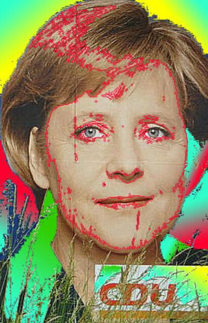 ANGELA geschönt mit ROT-GRÜN-Sfumatage. werern hahn 9-10-11 a&s-p-malerei.