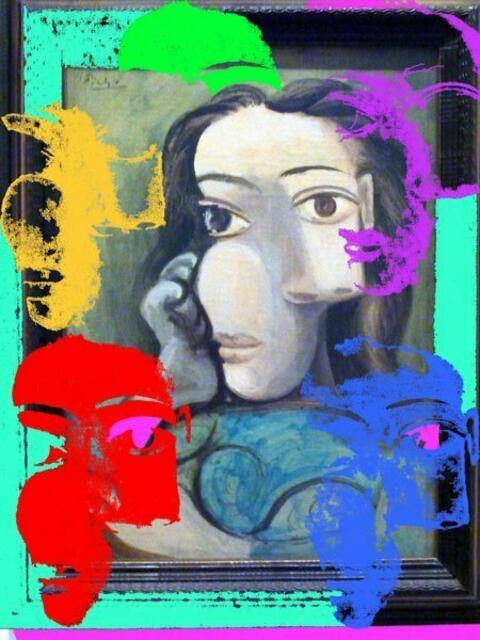 Jeder weiß es: Pablo PICASSO kreierte seine Werke - mögen sie gefallen oder nicht (a&s-Mutationsbild) - nicht als EPIGONE; siehe KUBISMUS und Folgen. Epigonentum lebt nicht von Innovation und Originalität. a&s-p-Foto/Transportage werner hahn.