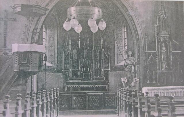 Innenansicht der Anzefahrer Kirche