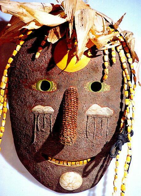 acoma mais-regenmaske kalebasse new mexiko