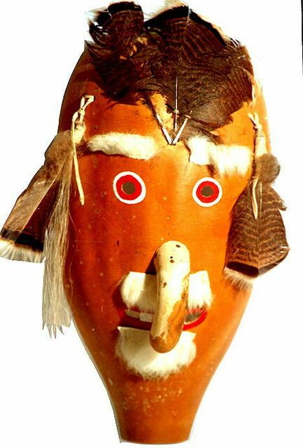 cherokee booger-spassmachermaske aus baumkürbis