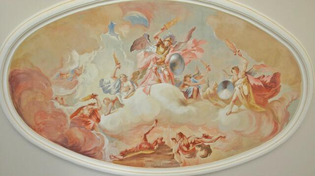 Deckengemälde von G.F. Ester aus Garmisch-Partenkirchen.