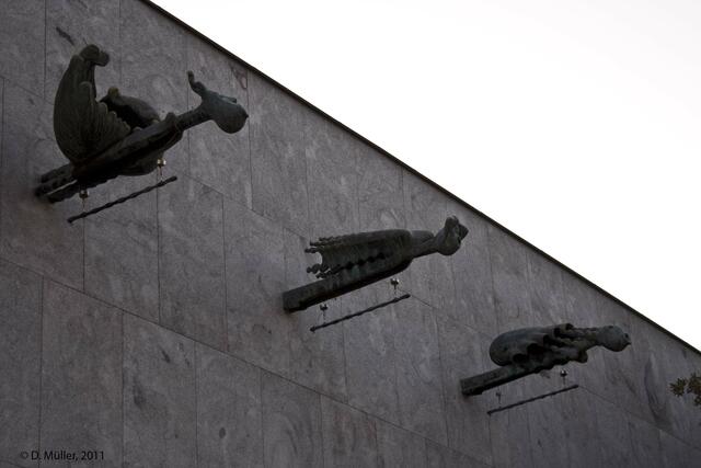 Detail der Fassade am Gebäude des Landtages.