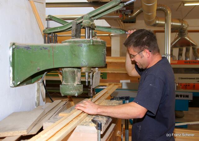 Schreinerei Sedlmeyr Rinnenthal - Blick in den Werkstattbereich