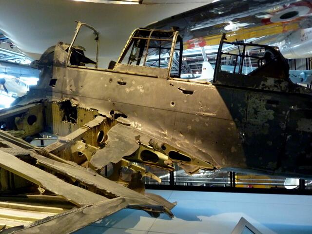 Grausame Überreste- Ju 87 Stuka. Hersteller:  Junkers Werke in Dessau