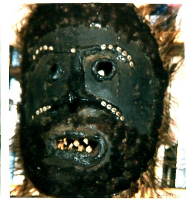 Hochland-Papua, Wachsmaske mit Echthaar