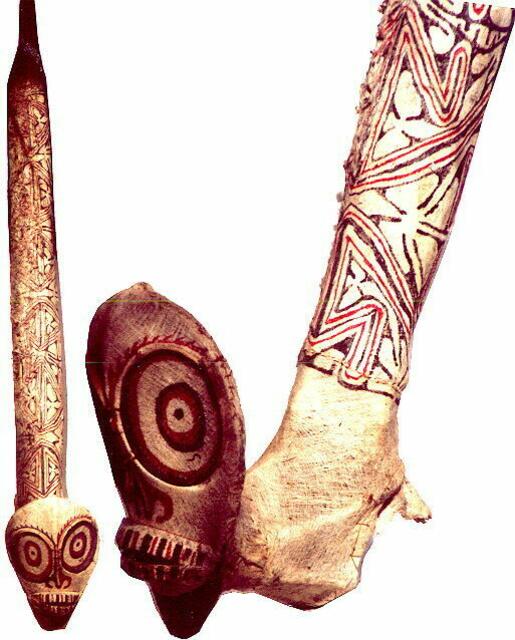 feuertanzmaske der baining aus neubritannien