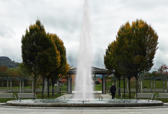 Die Brunnenanlage des Kurparks
