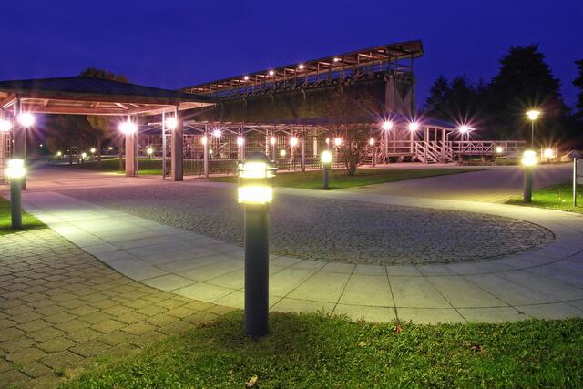 Spazierwege rund um die Gradierwerke des Kurparks