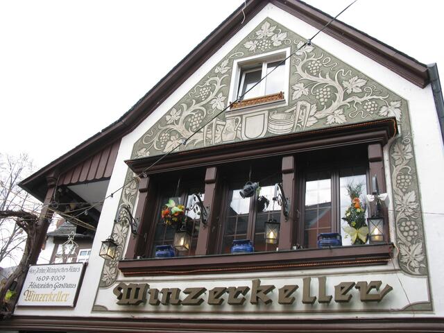 Schöne bemalte Häuser.