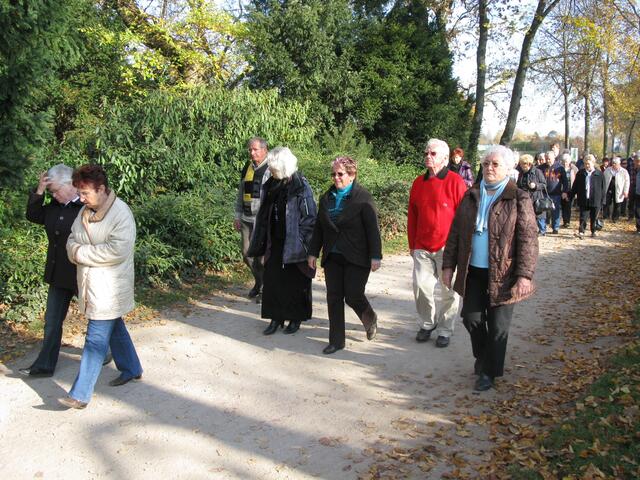 Es ging durch den herrlichen Wald mit unserer Stadtführerin, schade, daß man hier nicht mehr Zeit hatten, man könnte so schön spazieren gehen.