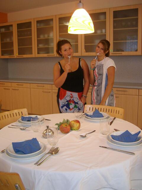 Schlichte Tischdekoration für ein historisches Menu aus Schillers Zeit