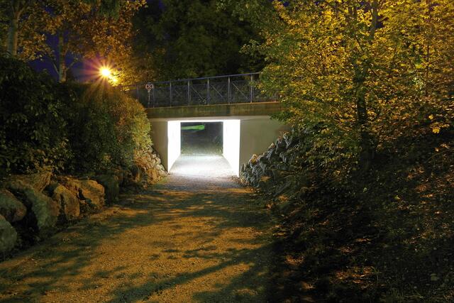 Die Straßenunterführung zwischen Innenstadt und Obermaintherme