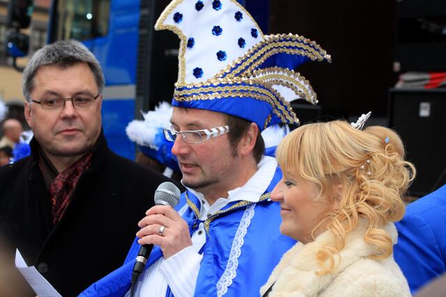 Bürgermeister und Prinzenpaar der "Naumburger Narrenzunft"