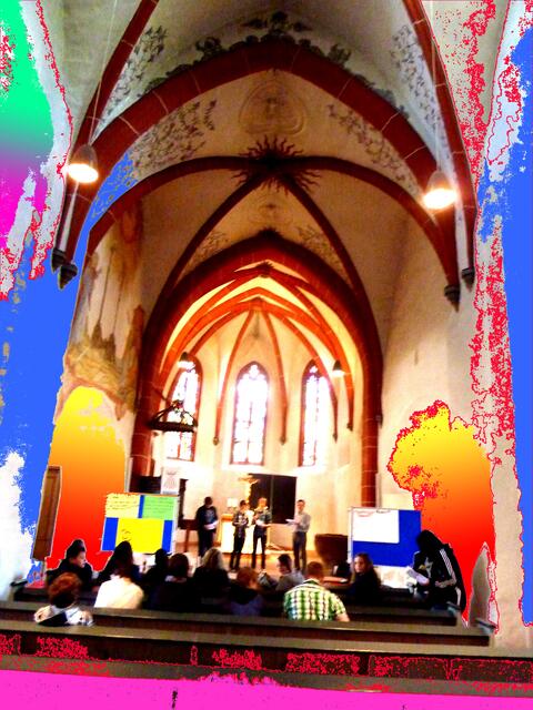 Martinskirche Gladenbach (Mittelhessen, Hinterland). a&s-p-sfumatage-malerei - werner hahn - 11.11.11.