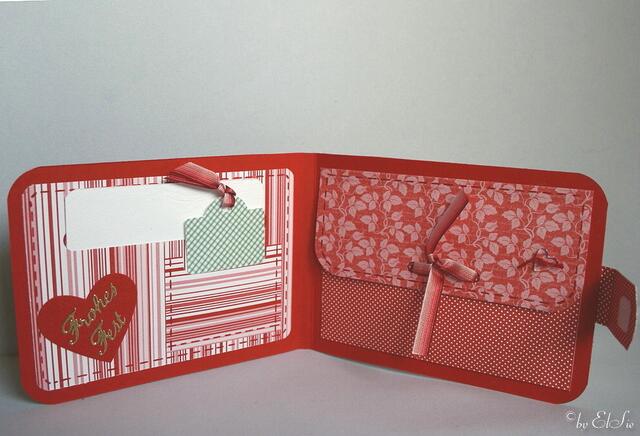 Innenleben der Weihnachtsgeldbörse mit Platz für einen Gruß oder Gutschein und für "Scheinchen"