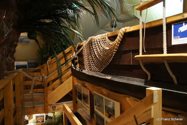 Das Mercateum in Königsbrunn. Auf fünf Ebenen werden die Stationen des Welthandels dokumentiert