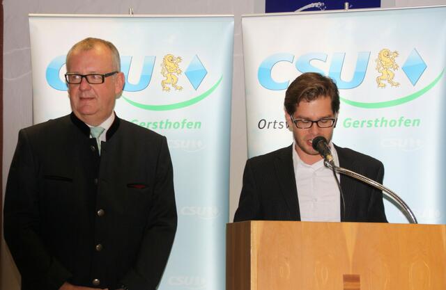 Bürgermeister Jürgen Schantin, CSU Ortsvorsitzender Matthias Götz