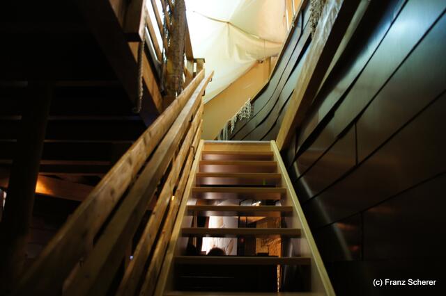 Das Mercateum in Königsbrunn. Auf fünf Ebenen werden die Stationen des Welthandels dokumentiert