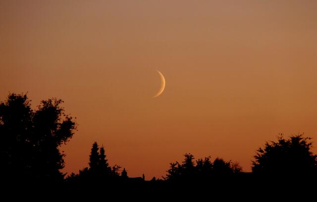 Mond im ABENDROT.