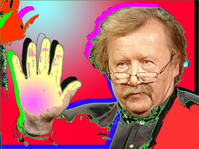 Prof. Dr. Peter Sloterdijk, Rektor und Professor für Philosophie und Ästhetik der staatlichen Hochschule für Gestaltung Karlsruhe. malerei werner hahn 13-12-11.